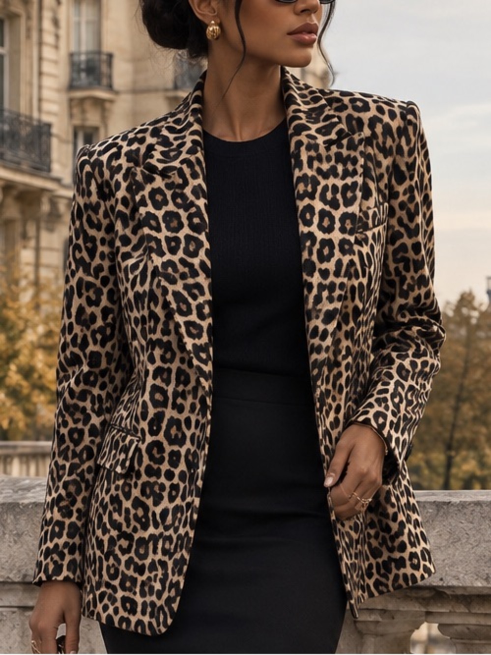 🐆 ONLY Leopard Print Blazer | Size L